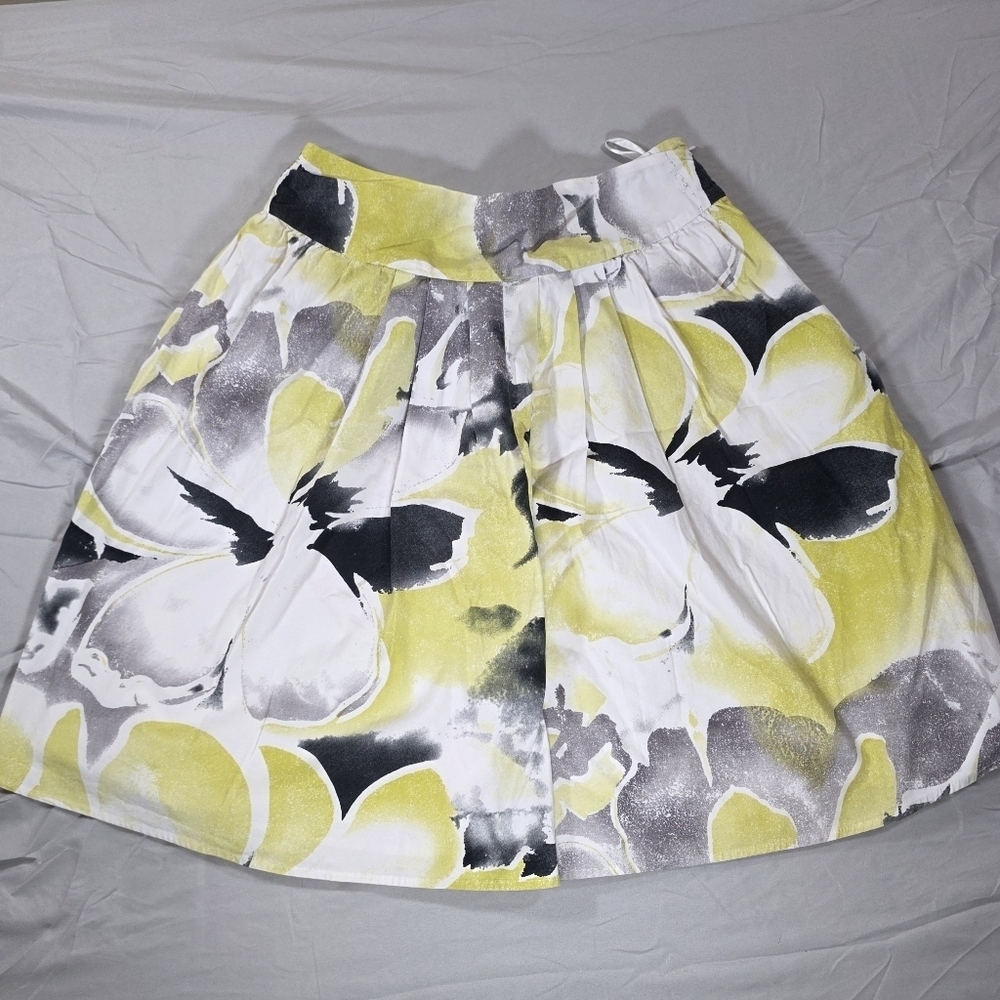 Worthington Cotton A-Line Abstract Floral Skirt